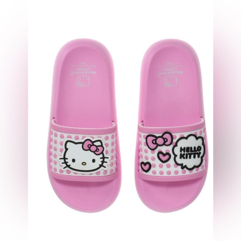 Hello Kitty Pink Polka Dot Kids Sandals